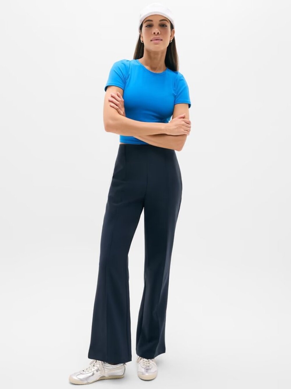 New Athleta 4 All Ways High Rise Bootcut Pant Navy Blue Size 4 Regular